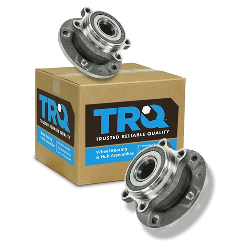 TRQ 2 Piece Front Wheel Bearing & Hub Assembly Set Compatible with 2008-2013 Audi A3 2006-2013 A3 Quattro 2015-2018 Q3 Q3 Quattro 2008-2009 TT 2008-2015 TT Quattro 2012-2013 TT RS Quattro 2009-2015 T - Image 1